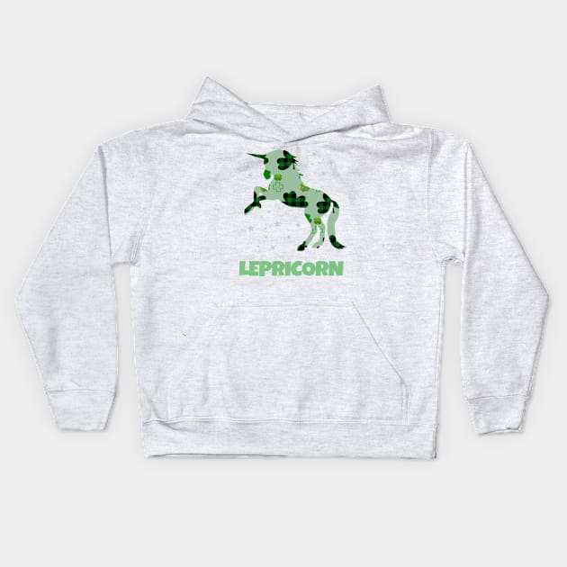 Lepricorn - Irish Unicorn - Saint Patrick's Kids Hoodie by A T Design